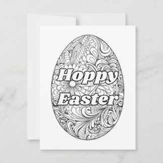 Hoppy Easter DIY Colouring Card