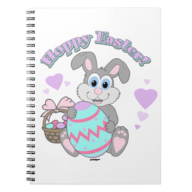 Hoppy Easter! Easter Bunny Notebook (Front)