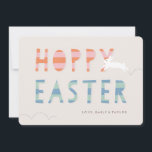 Hoppy Easter Easter Card - Bubblegum<br><div class="desc">An adorable children's Easter card featuring a playful typographic design,  and a sweet bunny.</div>