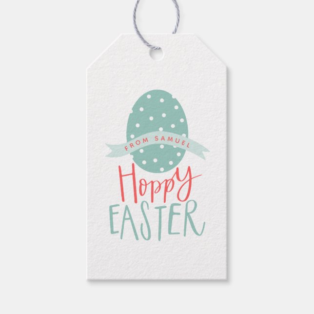 HOPPY EASTER EGG GIFT TAGS (Front)