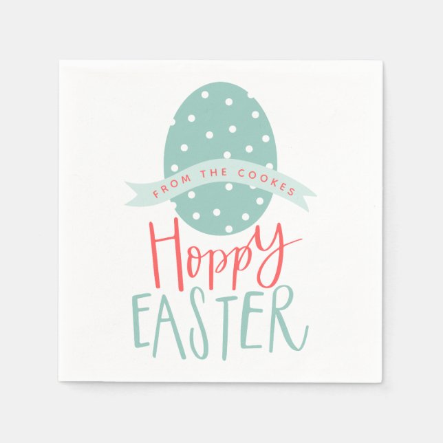 HOPPY EASTER EGG NAPKIN (Front)