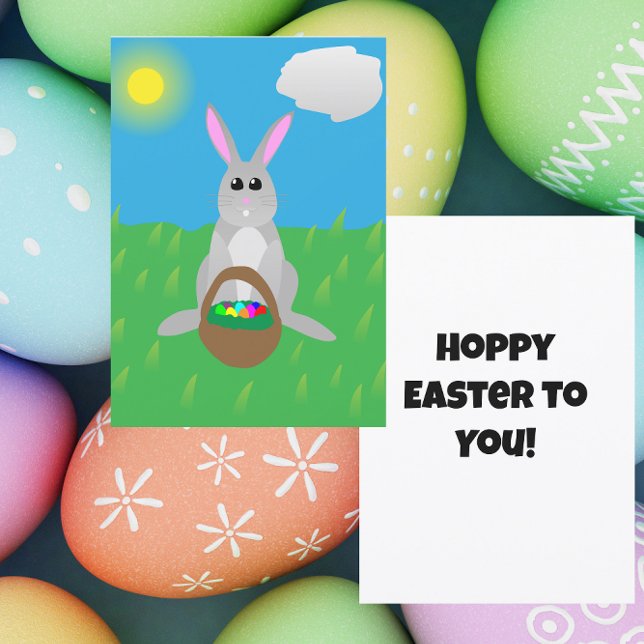 Hoppy Easter! Flat Holiday Card (Creator Uploaded)