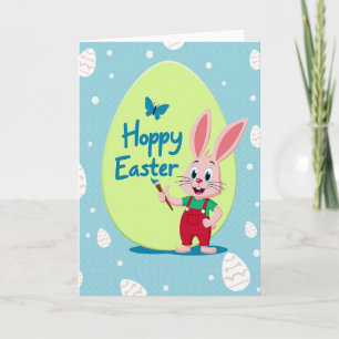 Hoppy Easter Fun Rabbit Art Card