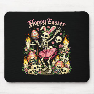Hoppy easter gothic skeleton bunny funny dark mouse mat