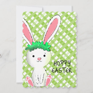 Hoppy Easter Greeting Card with Bunny