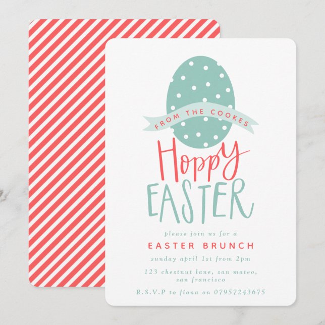 HOPPY EASTER INVITATION (Front/Back)