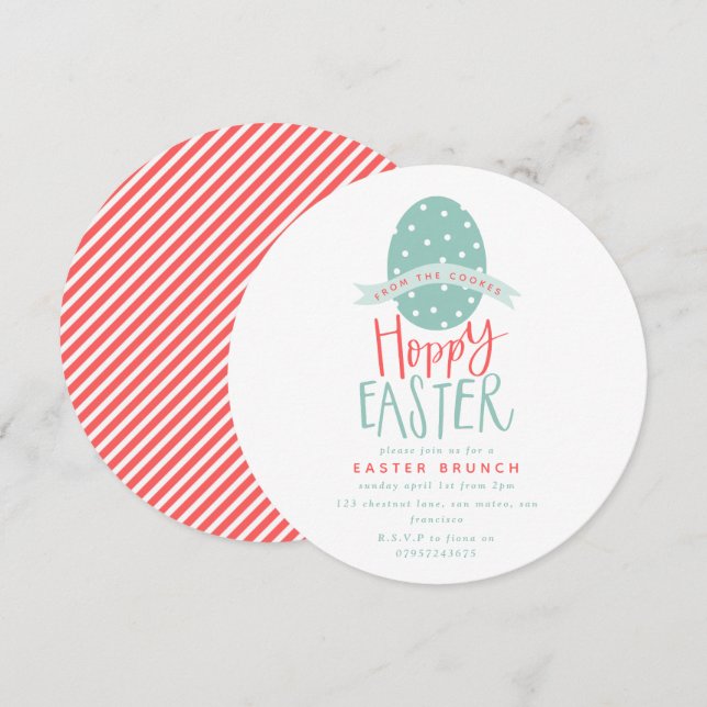 HOPPY EASTER INVITATION (Front/Back)