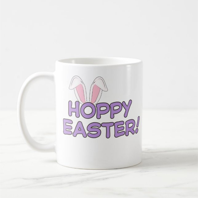 Hoppy Easter Mug | Cute Bunny Design (Left)