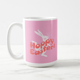 Hoppy Easter Retro Pink Orange Coffee Mug