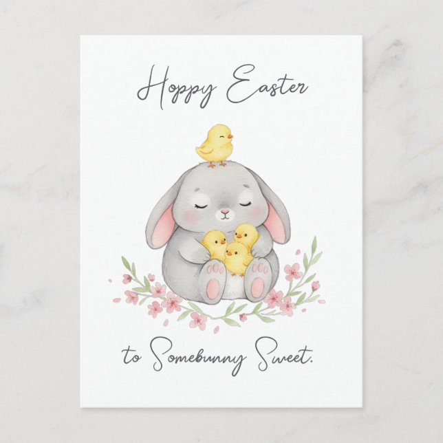 Hoppy Easter to Somebunny Sweet Easter Card (Front)
