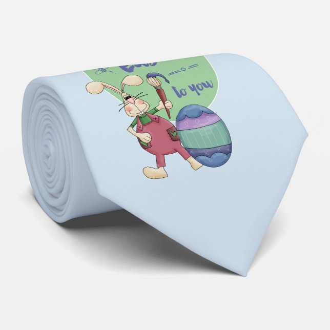 Hoppy Easter to you Artist Rabbit Tie (Rolled)