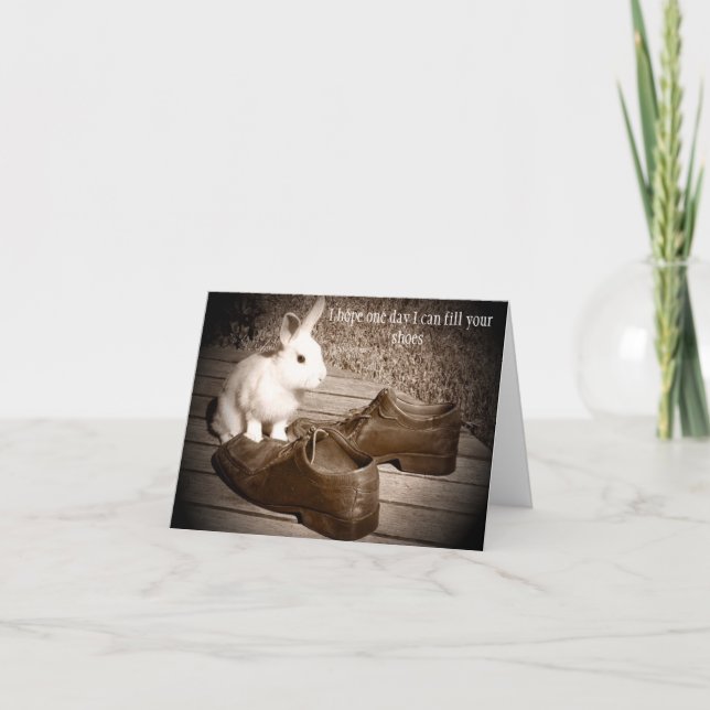 Hoppy Father's Day Card, Featuring a Cute Bunny Card (Front)