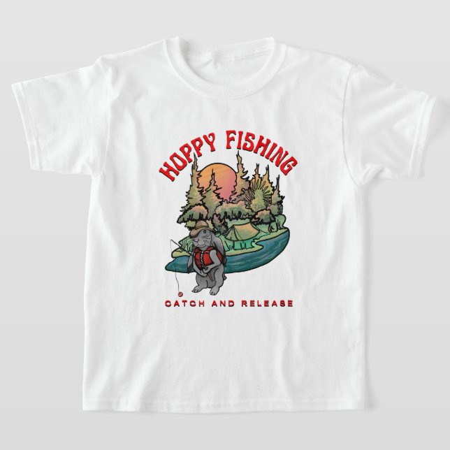 Hoppy Fishing Catch and Release T-Shirt (Laydown)