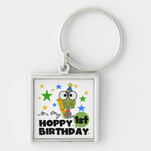 Hoppy Frog 1st Birthday T shirts and Gifts Key Ring