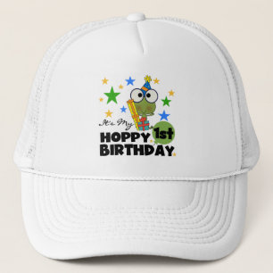 Hoppy Frog 1st Birthday T shirts and Gifts Trucker Hat