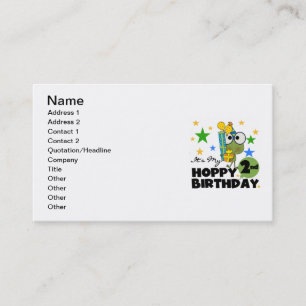 Hoppy Frog 2nd Birthday T-shirts and Gifts Business Card