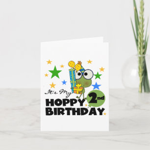 Hoppy Frog 2nd Birthday T-shirts and Gifts Card