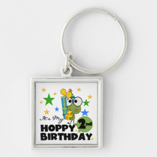 Hoppy Frog 2nd Birthday T-shirts and Gifts Key Ring