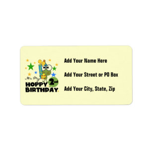 Hoppy Frog 2nd Birthday T-shirts and Gifts Label