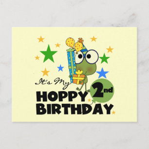 Hoppy Frog 2nd Birthday T-shirts and Gifts Postcard