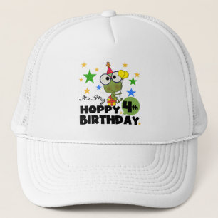 Hoppy Frog 4th Birthday T-shirts and Gifts Trucker Hat