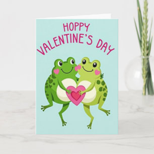Hoppy Frog Valentine Card