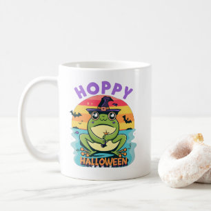 Hoppy Halloween, Adorable Cute Cartoon Frog Coffee Mug