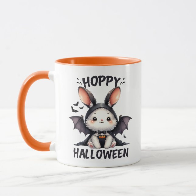 Hoppy Halloween Bunny Rabbit Mug (Left)