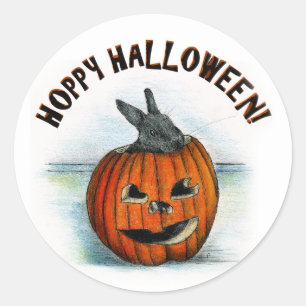 HOPPY HALLOWEEN! CLASSIC ROUND STICKER