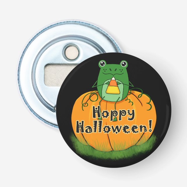Hoppy Halloween Frog Bottle Opener (Front)