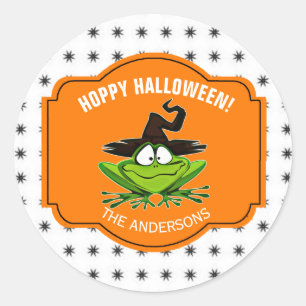 Hoppy Halloween Frog ID221 Classic Round Sticker