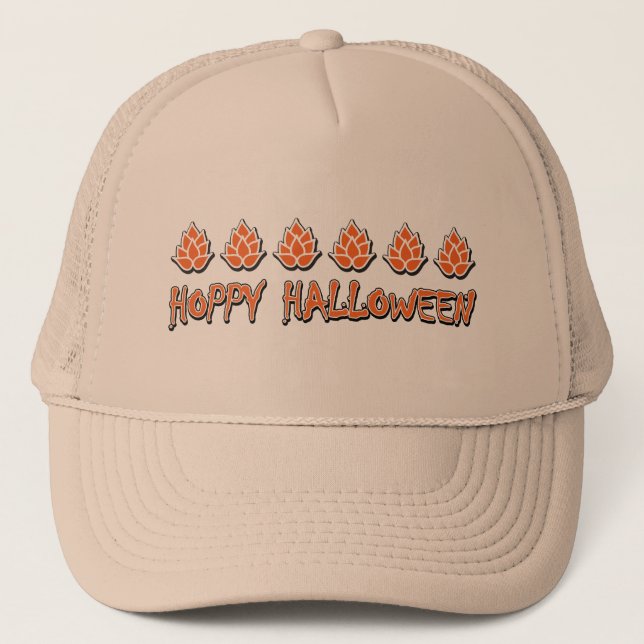 Hoppy Halloween Trucker Hat (Front)