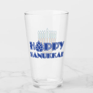 Hoppy Hanukkah Glass