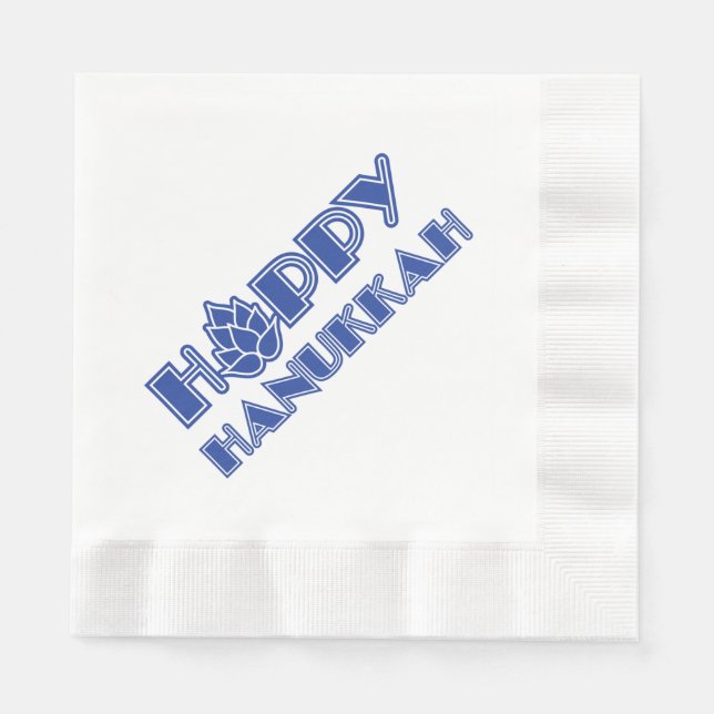 Hoppy Hanukkah Napkin (Front)