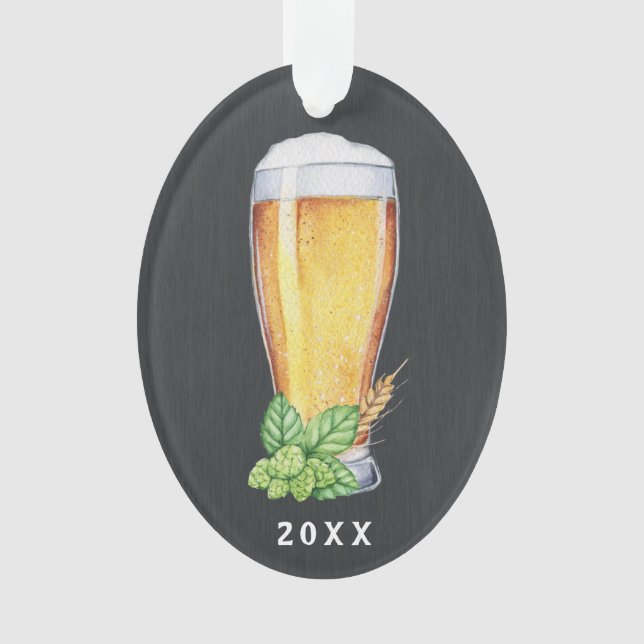 Hoppy Holiday Ale Christmas Ornament (Front)