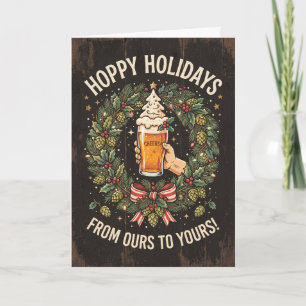 Hoppy Holidays Beer Christmas Card