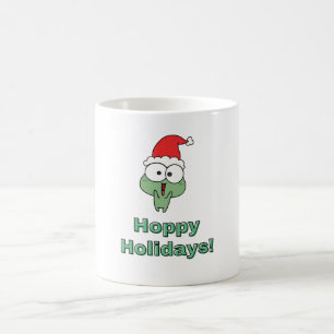 Hoppy Holidays Christmas Frog Coffee Mug