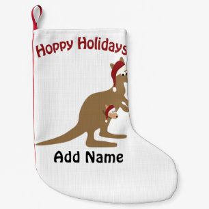 Hoppy Holidays! christmas Kangaroo Small Christmas Stocking