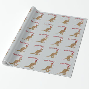 Hoppy Holidays! christmas Kangaroo Wrapping Paper