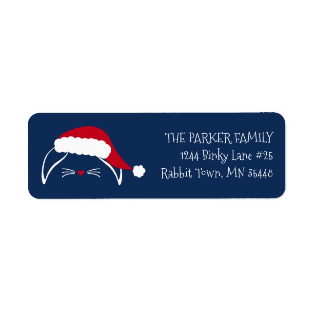 Hoppy Holidays Rabbit Return Address Label (Front)