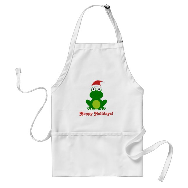 Hoppy Holidays Santa Frog Standard Apron (Front)