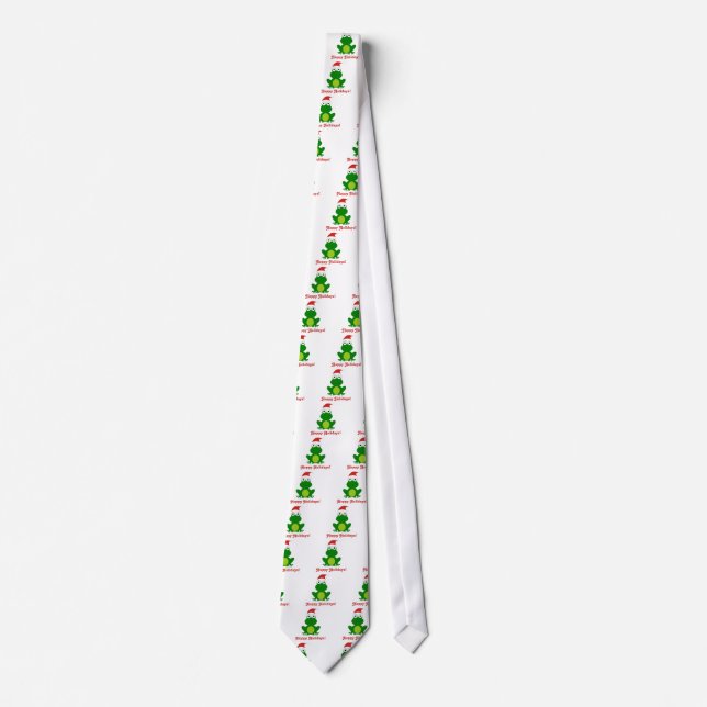 Hoppy Holidays Santa Frog Tie (Front)