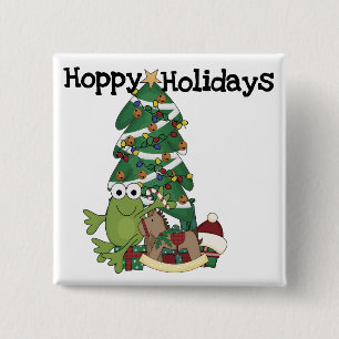 Hoppy Holidays Tshirts and Gifts 15 Cm Square Badge