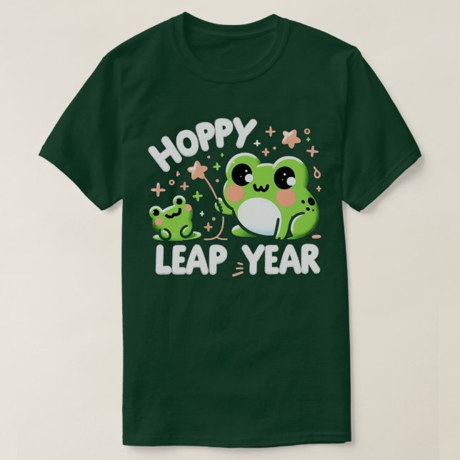 Hoppy Leap Year Frog T-Shirt (Design Front)