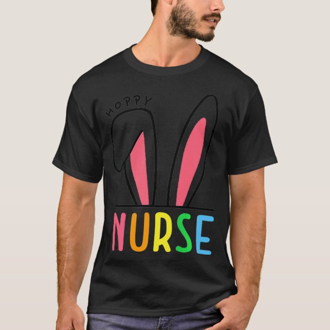 Hoppy Nurse Bunny Cute Funny Easter Day for Men Wo T-Shirt (Front)