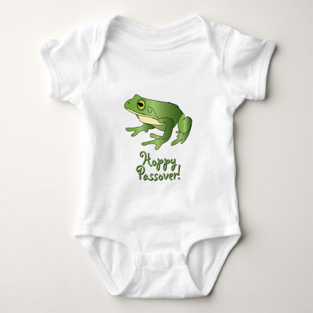 Hoppy Passover - Single Frog - Baby Bodysuit (Front)
