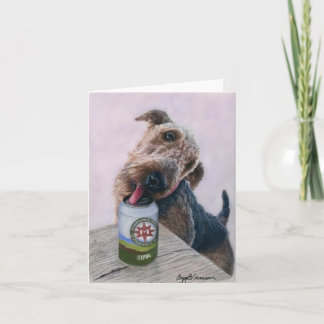 Hoppy puppy thank you card