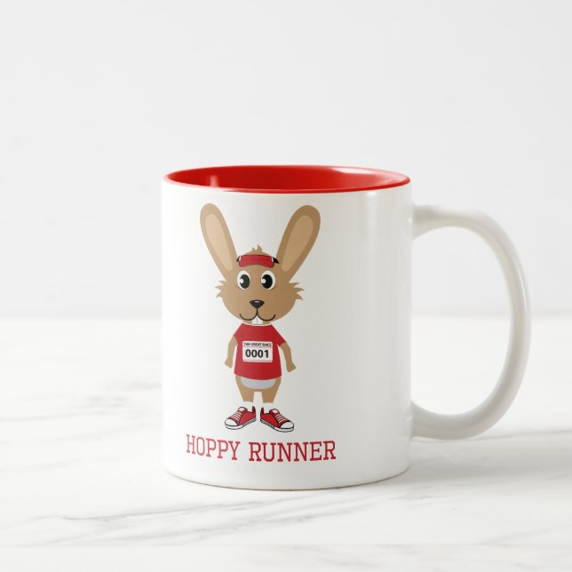 Hoppy Runner Two-Tone Coffee Mug (Right)