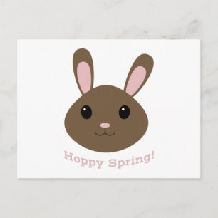 Hoppy Spring Bunny Holiday Postcard