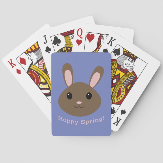Hoppy Spring Bunny Playing Cards (Back)